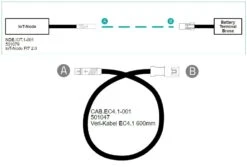 Biketec Verlängerungskabel Für Nodes FIT 2.0 EC4.1 600mm Für Räder Ohne Zus. Optionale Komponente